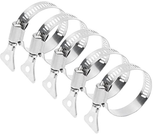 XJKLBYQ Fahnenmast-Befestigungsringe, Edelstahl-Fahnenmast-Ringe, Clips, Fahnenmast-Zubehör für den Außenbereich, passend für 25–38 mm, 5 Stück Bolzenschnappverschlüsse