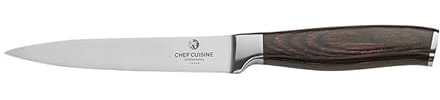 CHEF CUISINE Allzweckmesser, Rostfreier Klingenstahl, Geschmiedet, Handgeschliffen & poliert, Fugenlose Verbindung, Ergonomischer Griff, Pakka-Wood