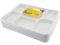 Thali Outlet - 25 x 6 Compartment Reusable White Punjabi Plastic Thali Food Trays 12 x 9 - Dinner Plates For Indian Events