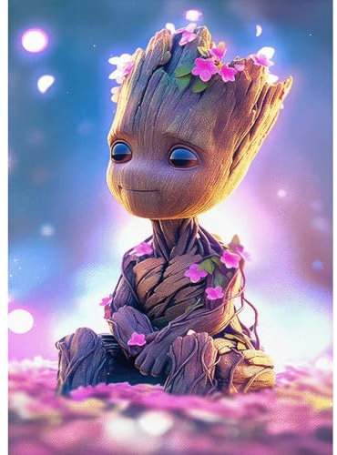 DPHERO Cartoon Diamant Painting Bilder für Erwachsene Kinder,5D Zeichentrickfilm Diamond Painting Set,DIY Strass Bilder Diamant Kunst Kits,Runde Steine Diamant Painting für Zuhause Dekor 30x40 cm