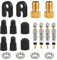UKOFEW 18-Teile Presta-Ventilkernset,Fahrradventil Adapter Set,Presta Fahrrad-Ventil,Ventilschraube/Ventilschlüssel/Ventilschutzkappen,für Fahrradventil Adapter für Fahrräder und Mountainbikes