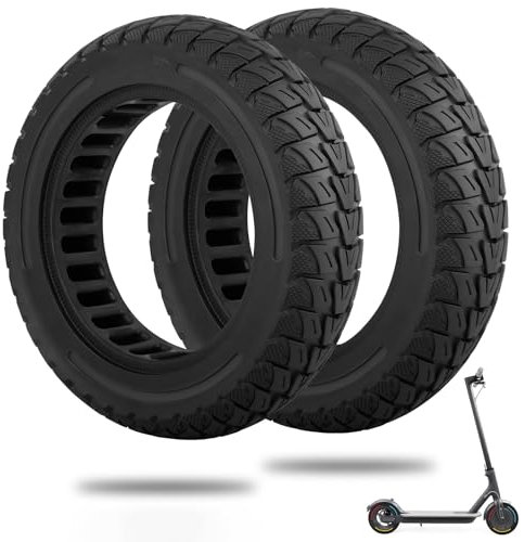 Solid Reifen,10×2.5 Zoll Ersatz-Vollgummireifen 60/70-6.5 E Scooter Reifen Tubeless für Ninebot Max G30/G30D/G30E/G30P/G30LP Elektroroller Offroad Reifen
