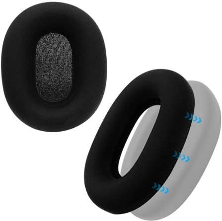 Adhiper Protective Earpad Covers for Sony WH-1000XM5, Upgraded Silicone Ear Covers for Sony WH-1000XM5 Wireless Headphones, Tight Fit, Sweatproof, Easily Washable - Black