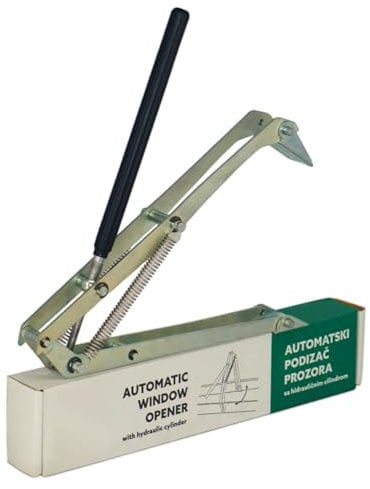 Vordich Aperturador Automático de Ventanas para Invernadero - Sistema Easy‑Clip, Doble Resorte, Acero Galvanizado, Carga de 14kg/30lbs, Ventilación Automática para Ventanas y Techo
