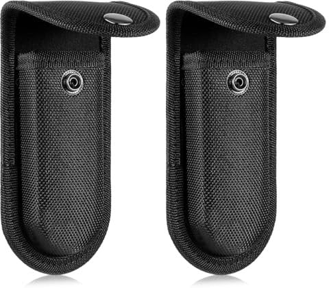 2 Pcs Utility Knife Pouch Holder 6 Inch Folding Knife Pouch Oxford Knife Case Pocket Knife Sheath with Belt Loop for Outdoor Hiking Camping Fishing,No Knives (Black)