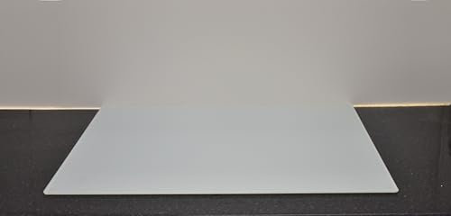 Biznest Universal Hob Cover Plate Tempered Glass Worktop Saver Dishwasher Safe 5mm All Types of Cookers (White, 52x60x0.5cm)