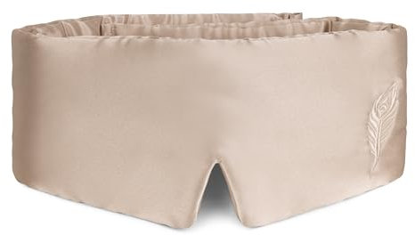 Seide Schlafmaske - Creme - Eco - Verstellbar - 100% Verdunkelung - OEKO-TEX