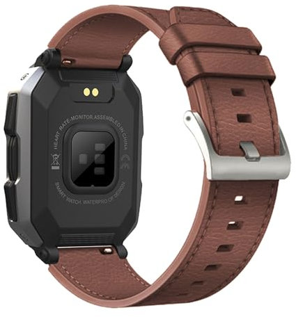 Bracelet en Cuir pour KOSPET TANK M3/ M2/ M3 Ultra Bracelet de Montre, avec Fermoir en Acier Inoxydable Vintage Bandes de Remplacement Compatibles avec KOSPET TANK M3/ M2/ M3 Ultra Sangle (1)