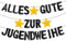 Jugendweihe Deko，Alles Gute zur Jugendweihe Girlande, Schwarzes Gold Girlande,Banner Jugendweihe. (1)