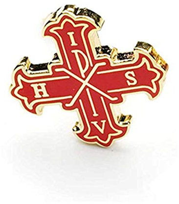 Freimaurer-Anstecker mit rotem Kreuz von Konstantin.