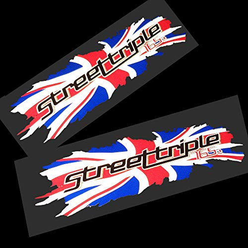 Twisted Melon Triumph Street Triple 765 R Union Flag Design Grafik-Aufkleber, reflektierend, 2 Stück