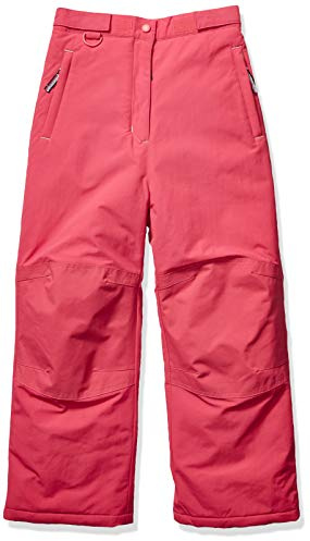 Amazon Essentials Girls' Water-Resistant Ski & Snow Pants, Raspberry Red, Medium