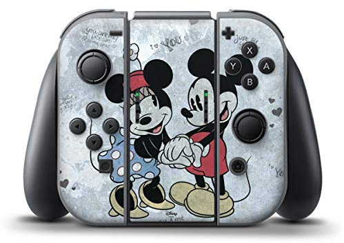 Skin kompatibel mit Nintendo Switch Controller Folie Sticker Disney Mickey & Minnie Mouse Vintage