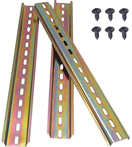 Taiss 3 pièces Rail DIN rail de montage Pour Armoire de Distribution Armoire de Commande,Largeur 35 mm, Hauteur 7.5 mm,Longueur 300 mm/12-G