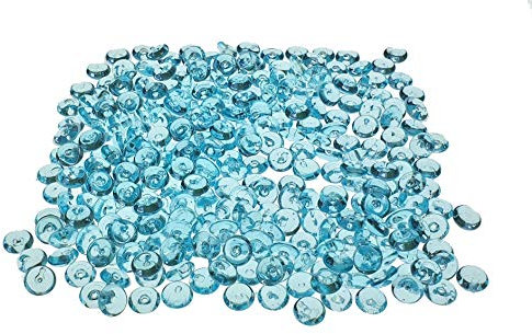 Decomadeinitaly Edelsteine aus Acryl-Kunststoff, Diamanten, Kristalle mit leuchtenden und lebendigen Farben in 500 ml Dosen, ca. 375 g (Türkis).