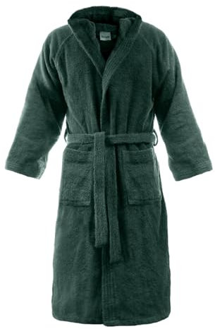Bassetti Accappatoio con Cappuccio in Cotone Nuovi Colori Uomo Donna Disponibile in Varie Taglie e Colori (Z4 Smeraldo, XXL)