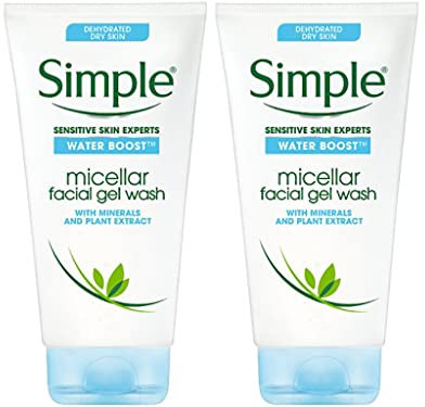 Simple Water Boost Mizellen-Gel-Waschmittel, 2 x 150 ml