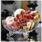 Khanary Large Glass Crystal Clear Fruit Bowl Creative Footed Modern Deep Dish Pudding Trifle Dessert Serving Bowl Dish Fruit Salad Decorative Bowl 23cm