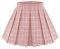 RITERA Übergröße Basic Vielseitiger Dehnbarer elastischer Bund Ausgestellter Casual Mini Skater Rock Faltenrock für Frauen XL-5XL, A02-a261 rosa Plaid, XX-Large