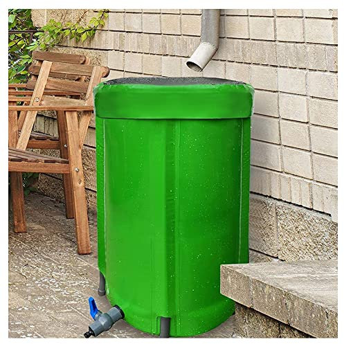 Faltbar Regentonne, Tragbarer Regenwasserfass, Zisterne Tank, Draussen Hohe Kapazität Regenwassertank Für Den Garten, Mit Filterdeckel,Grün,50L/40 * 50CM