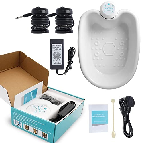 ZXCVB Machine de Spa de Bain de Pieds ionique Detox, Machine de Spa de santé à Domicile Anion ION, Baignoire Spa pour Les Pieds 1 Ensemble de Soins, avec Bassin en Plastique,Blanc