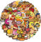Bric dodo 100Pcs Cute Food Stickers, Waterproof Vinyl, Aesthetic Personalised Stickers for Teens Boys Girls Adults Children, Laptop Skateboard Phone Computer Decoration
