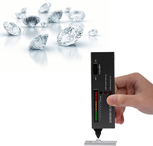 Penna Tester Diamantata Ad Alta Precisione, Strumento di Test per Gioiellieri con Penna Moissanite con Ingrandimento 30X LED per Gioielli