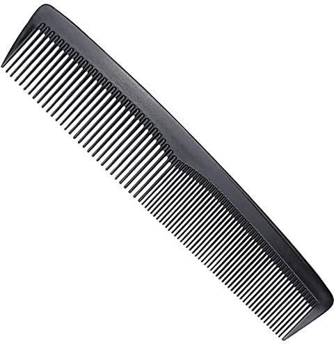 1 Stücke Styling Kamm Männer Multifunktionaler,Bruchfester Premium Grobzinkiger Carbon Kamm,Antistatischer Haar Kamm Friseur zum Haare Schneiden,Hair Comb Kamm 19cm Breiter Zahnkamm+Feine Zahnung