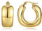 YeGieonr Gold Ohrringe für Damen, Leichte Edelstahl Chunky Creolen mit 18K Echtem Vergoldete, Hypoallergen Modeschmuckgeschenke für Frauen und Mädchen