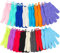 Aisuly Lot de 30 gants exfoliants pour douche, 15 couleurs avec boucle de suspension, gants exfoliants pour le bain, le visage, le spa, les mains - Pour homme et femme