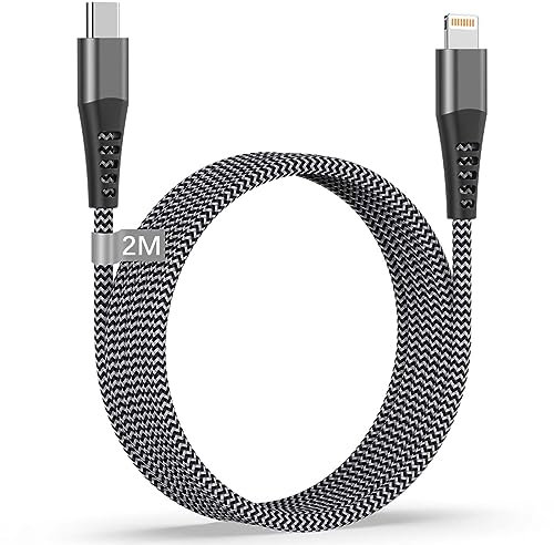 Cavo USB C Lightning 2M [Certificato Apple MFi], Cavo iPhone Usb C Cavetto iPhone cavo Lightning USB C CAVO Caricatore iPhone Ricarica Rapida Filo Caricatore per iPhone 14 Pro Max 13 12 Mini 11 XS X 8