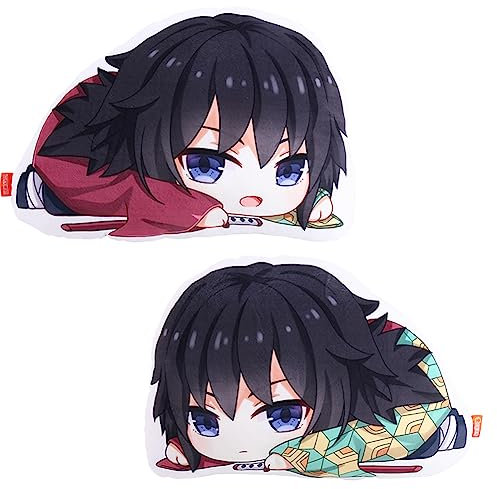 Tongyundacheng Anime Kimetsu no Yaiba - Tomioka Giyuu Gefüllte Kissen Weiche Figur Schlafzimmer Sofa Wurfkissen Wohnzimmer Dekoratives Kissen 45CM