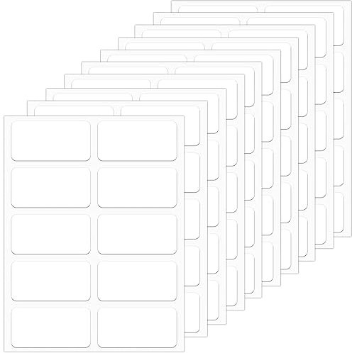 Acmerota 100 Stück Kleidungs Etiketten 45mm x 15mm No Iron Clothing Labels Etiketten für bügelfreie Kleidung Selbstklebende Namensetiketten Beschreibbares, waschbares Etikett für Mark Clothes