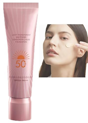 3 in 1 Whitening Sunscreen Foundation Sonnenschutz Concealer Whitening Foundation Feuchtigkeitsspendende Gesichtssonnencreme Natürliche Concealer Foundation