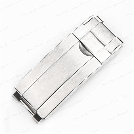 JSLER 9 mm x 9 mm Edelstahl Uhrenarmband, Fold Glide, Faltschließe, Matt, passend für Rolex DAYTONA, SUBMARINER, GMT
