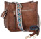 VASCHY Umhängetasche Damen, Handtasche Mode Crossbody Bag Mittelgroß Schultertasche für Frauen Braun