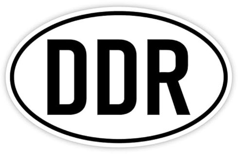 Ostalgie Aufkleber KFZ Länderkennzeichnung „DDR“ Heck Autoaufkleber Wetterfest | 14,5 x 9 cm Made in Germany