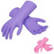Vgo... 2 pairs Heavy Duty Cleaning Gloves Lined Nylon, Household Gloves Reuseable in TPE Latex Free, Thicker Washing Up Gloves for Kitchen Bathroom Gardening Painting, with Flower Flavor