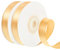 2 Rollen Geschenkband Gold Breit, 12mm Satinband Gold, 44m Schleifenband Gold, Geschenkbänder Satinbänder Goldenes Band für Hochzeit Geburtstag Geschenkverpackung