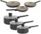 Salter COMBO-9154 Ceramic Frying Pan and Saucepan Set – 6 Piece, Recycled Aluminium Body, Healthy PFOA & PFAS-Free Non-Stick, Induction, Easy Clean, Soft Touch Stay Cool Handle, Cooking Pans