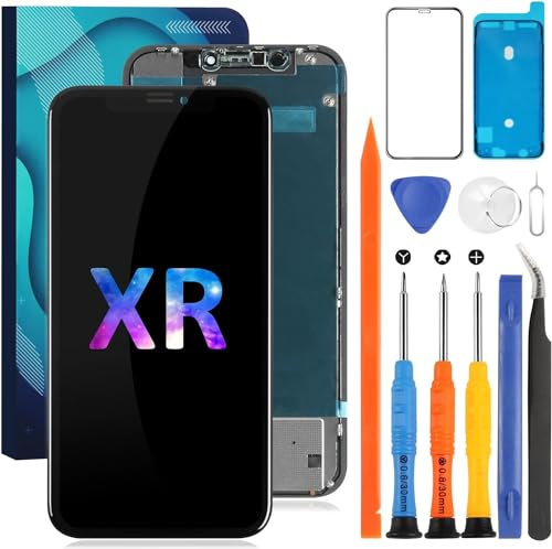 incell - Pantalla de repuesto para iPhone XR LCD para iPhone XR A2105, A1984, A2107, A2108, A2106, kit de montaje de digitalizador de pantalla táctil (negro)