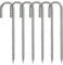LANSKYLAN 6 Stück Bodenanker Heringe Erdanker 30cm J Haken Zeltnägel Haken Trampolin Befestigung Boden Stabil Zeltheringe Verzinkter Stahl Erdnagel für Camping Zelten Trampolin Vordächern Outdoor