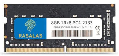 RASALAS 8 GB DDR4 2133 MHz PC4-17000 non ECC senza buffer DDR4-2133 1,2 V CL22 1Rx8 Single Rank 260 pin RAM per laptop 8 GB