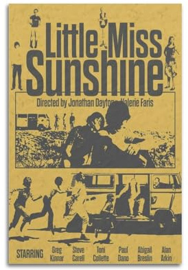 MUHDENG Little Miss Sunshine Poster, Raumdekoration, künstlerisches Poster für Schlafzimmer, Wohnzimmer, Wände, ästhetisches Poster, 30 x 45 cm, ungerahmter Stil