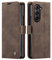 Cracedily Coque pour Samsung Galaxy Z Fold 5 Pochette, Etui Protection Housse Premium en Cuir PU,Etui à Rabat Pochette de Portefeuille Étui pour Galaxy Z Fold 5 Case, Café
