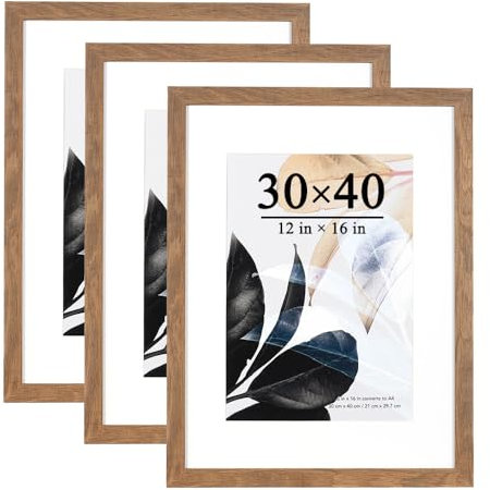 Scholar Tree Bilderrahmen 30x40 | Holzfarbe |Plexiglas | Posterrahmen | Fotorahmen | 3er Set