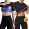 Sweat Sauna Suit for Men Women Sauna T-Shirts Body Shaper Sweat Vest Sauna Tops Waist Trainer Slimming Weight Loss Workout Suit Exercise Fitness Short Sleeve Training Jackets Clothes (Men, L)