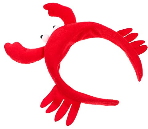 Beaupretty Rotes Plüsch-haarband Krabbenform Kreatives Festliches Stirnband Für Mädchen Party Fotografie Karneval