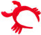 Hummer- und Krabben-Stirnband Fisch-Stirnband Krabbenbaby Qualle haarreif tierohren haarreif Hummer-Haarband interessanter Kopfschmuck Stoff rot Beaupretty