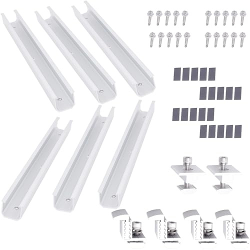Globooluek Solar Panel Halterungen Kit Aluminiumlegierung Photovoltaik Montage Schienenhalter Set für Solar PV Module